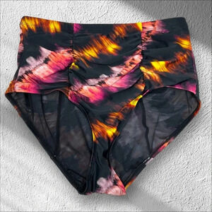 Torrid Size 0X High Waist Swim Bottoms Colorful‎ Plus Size Rainbow Colors Plus